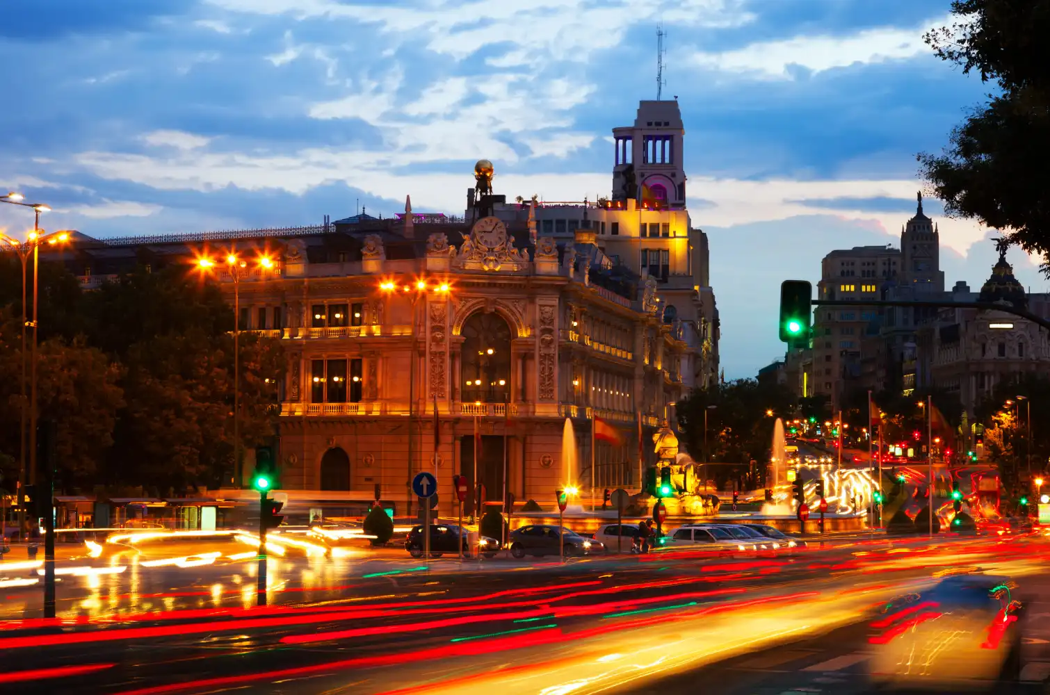 Cibeles de Madrid al atardecer